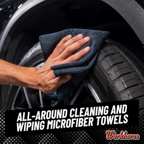 MIC35306 (16 16 (Pack 6) Chemical Guys Workhorse Professional Grade Microfiber Towel, Black in. x in.)