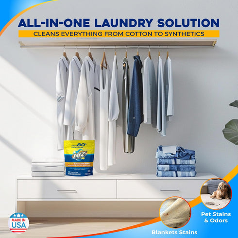 Pack 2, 16 oz Biz Laundry Detergent Powder, Stain and Odor Eliminator for Tough Stains Like Grass Sweat and Food