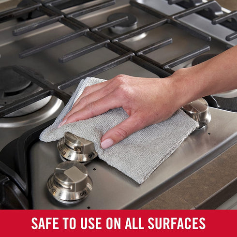 Rubbermaid All Purpose Microfiber Cleaning Cloth Towels, 50 Pack, 14"x14", Non-Scratch, Reusable for Home and Kitchen