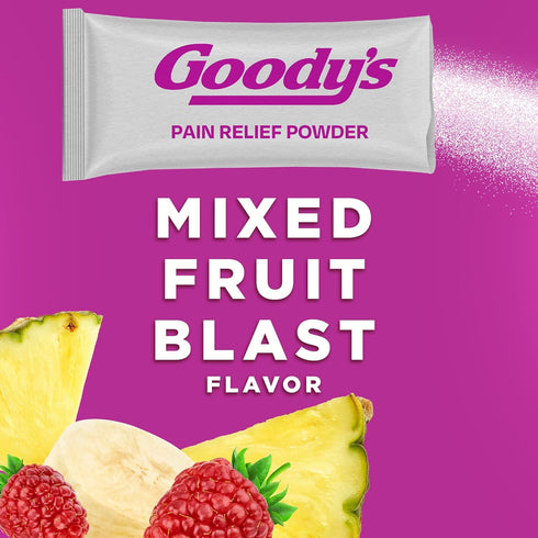 Packs, 24 Packets (2 Pack) Goody's Extra Strength Headache Powder, Mixed Fruit Blast Flavor Dissolve Individual