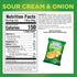 Popped Crisps Sour Cream & Onion Gluten Free Non-GMO High Protein Snack 12g Protein 12 Count