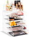 Sorbus Clear Makeup Organizer - Spacious Cosmetic & Jewelry Storage Case for Dresser, Bathroom, Vanity (Clear, 4 Large,