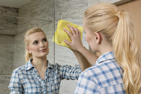 Vileda 100% Yellow Actifibre Glass Cleaning Cloth - Microfiber