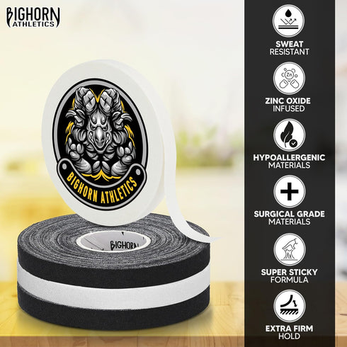 Bighorn Athletics Premium Finger Tape, 4 Rolls for Injury Protection and Joint Stability