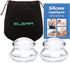 ELERA Silicone Cupping Therapy Sets, 2 Piece M Size Massage Cups for Joint Pain Relief, Professionally Designed Tools