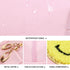 Preppy Patch Makeup Bag, Smile Lightning PU Leather Waterproof Cosmetic Bag for Girls, Travel Organizer, Pink