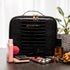 Not Made In China Makeup Bag Travel Organizer, Small Crocodile Cosmetic Case with Adjustable Dividers for Beauty Artists
