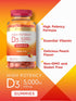 Carlyle Vitamin D3 Gummies, 90 Count, High Potency, Vegetarian, Non-GMO, Gluten Free, Peach Flavored