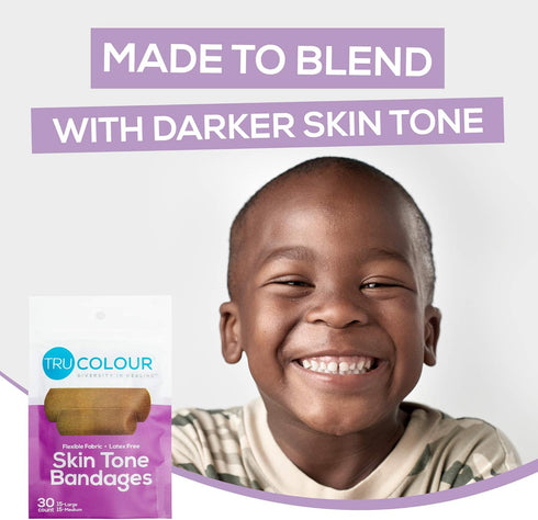 Skin Tone Dark Brown-Black, Single Pack (30-Count, Purple Bag)