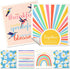 6 Pack Swedish Dishcloths for Kitchen, Fast Drying Reusable Towels, Cute Funny Washable Cleaning Sponge Cloths, Rainbow