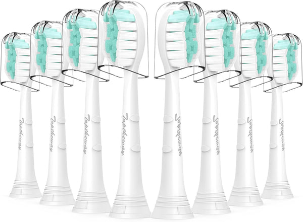 Toptheway 8 Pack Toothbrush Replacement Heads for Philips Sonicare, Compatible with ProtectiveClean C2 G2 C1 4100 5100