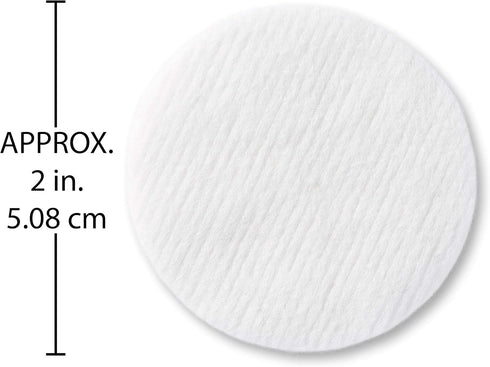 Medline Simply Soft Cotton Rounds (300 Count) – 100% Cotton Absorbent, Textured Cotton Pads, Lint-Free