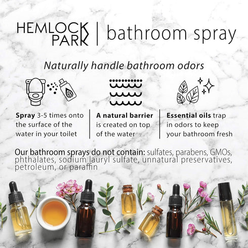 Hemlock Park Room Spray | Naturally Scent Your Space with Plant Based Oils (4 oz Glass Spray, Sea Salt Orchid)