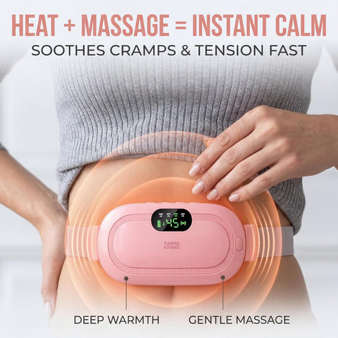 Heating Pad for Period Cramps FSA-HSA Eligible Cordless Portable Electric Wearable Heating Belt with Massage USB