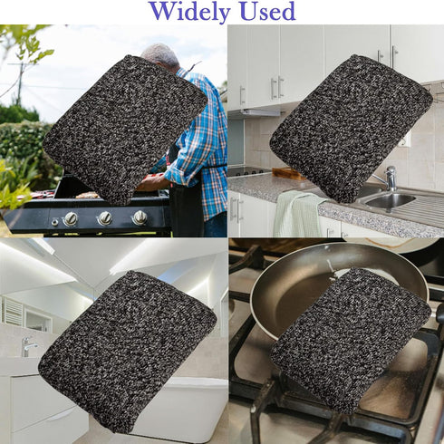 YVYAVGE 2-Pack Heavy Duty Kitchen Sponge, Grey Scrubber, Scratch-Free and Cut-Resistant for Non-Stick Cookware