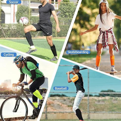 PAKHUDB Guard(1 Orange,8/10) Calf Compression Sleeves Calf Compression Sleeve with Honeycomb Pad Non-Collision Soccer