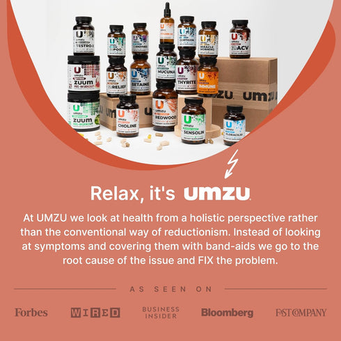 UMZU Redwood Nitric Oxide Supplement, Natural Blood Flow Support with Vitamins, Garlic & L-Leucine, 30 Day Supply (180