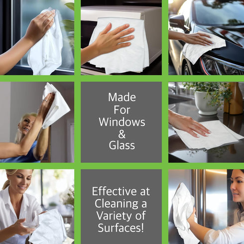 Microfiber Magic Streak Free Cleaning Cloth 6 Pack - Clean Any Surface with Just Water - Eco Friendly