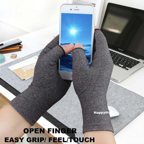 2 Pairs Arthritis Gloves - Hand Compression Gloves for Pain Relief, Carpal Tunnel, Joint Support (Pink, Medium)