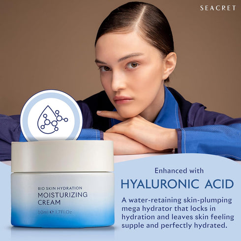 SEACRET Bio Skin Hydration Face Cream, Rich Moisturizer with Dead Sea Minerals, Maximum Nourishment & Hydration