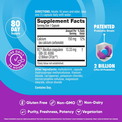 Digestive Advantage Probiotics - Daily Probiotics for Women & Men, Supports Gut Health, 80ct Capsules