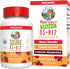Mary Ruth's Vitamin D3 + B12 Gummies, USDA Organic, 60 Servings for Bone Health and Energy Boost