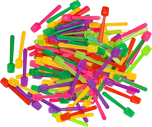 Mini Gelato Taster Spoons, Plastic Multicolor, 150 per Package