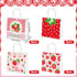 H1vojoxo Summer 24PCS 7.9x3.2x7.9 Inch Summer Fruit Gift Bags - Strawberry Clear PVC Gift Bags with Handle Fruit Theme