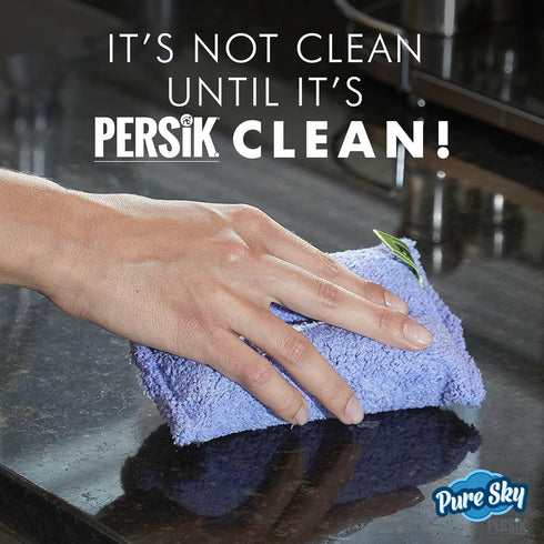 Pure-Sky Ultra-Microfiber Cleaning Sponge - Heavy Duty for Kitchen, Household, Dish Cleaning, Just Add Water, No