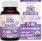 Organic Zinc 25 mg Whole Food Supplements, Vegan, GMO Free, Essential Mineral for Immunity and Skin, 60 Servings