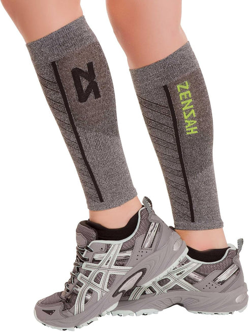 Zensah Ultra-Light Compression Leg Sleeves for Shin Splint Relief - Calf Support