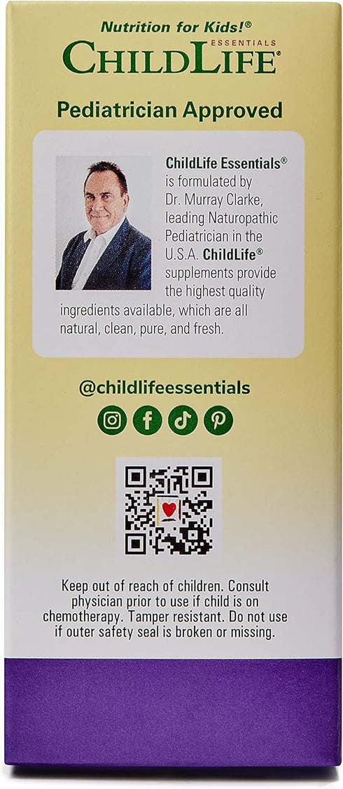 CHILDLIFE Essentials Organic Liquid Elderberry - Elderberry Syrup for Kids Immune Support, Non-GMO, 4 Fl Oz