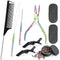 NEWISHTOOL Hair Extension Tool Kit with 300 PCS Silicone Beads, Micro Links Beading Pliers, and Accessories