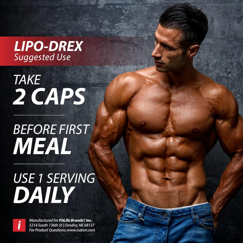 iSatori Lipo-Drex Fat Loss Thermogenic Formula - Fast Acting Total Body Fat Burner, 60 Capsules
