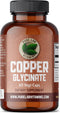 Copper Glycinate Mineral Supplement 1 mg, 60 Vegan Caps, Essential for Collagen Production, Gluten Free