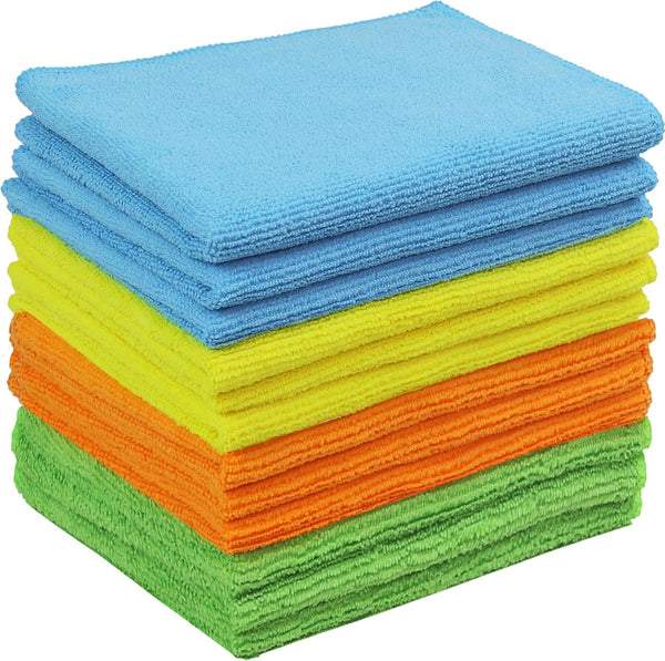 Simple Houseware 12 Pack Microfiber Cleaning Cloth, 12" x 12"
