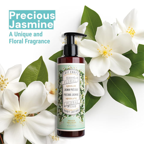 Panier des Sens Jasmine Hand & Body Lotion for Dry Skin, Hydrating Body Cream with Shea Butter & Olive Oil, 8.45 Floz