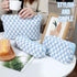 3 Pcs Checkered Makeup Bag Set for Girls Women, Large Capacity Travel Organizer Toiletry Pouch