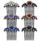 inSowni 6 Pack Luxury Sparkly Glitter Flower Leaf Rhinestone Hair Side Combs, French Twist Slides Hairpins