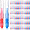 150 Pieces Interdental Brush Toothpick, Oral Interdental Brush Flosser Cleaners, Red, Blue, 0.1 Inch