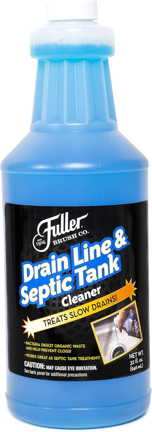 Fuller Brush Drain Line & Septic Tank Cleaner, Superior Formula for Slow Moving Lines, 1 Pack