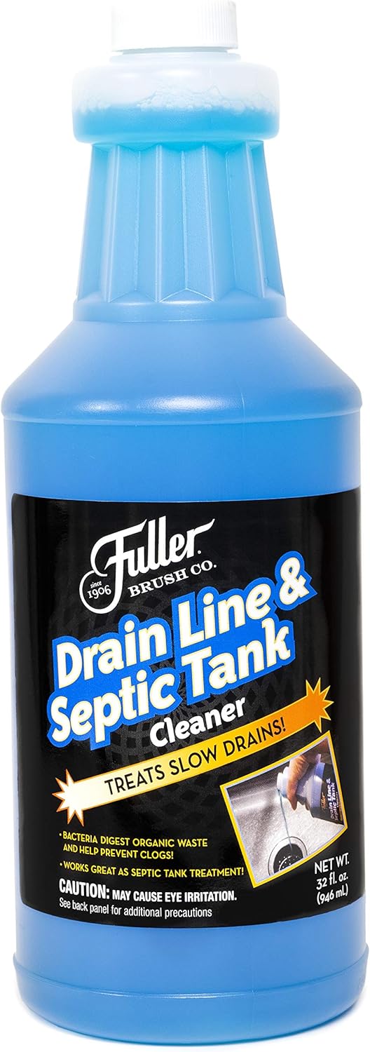 Fuller Brush Drain Line & Septic Tank Cleaner, Superior Formula for Slow Moving Lines, 1 Pack
