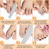 Maitys 264 Pieces Toe Nail Stickers, 12 Sheets Self Adhesive Full Nail Wraps, Glitter Decals with 1 PC File for Women