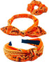 Orange Knotted Bandana Headbands and Scrunchies for Women and Girls