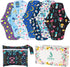 PHOGARY Reusable Menstrual Pads, Bamboo Cloth Pads for Heavy Flow with Wet Bag,