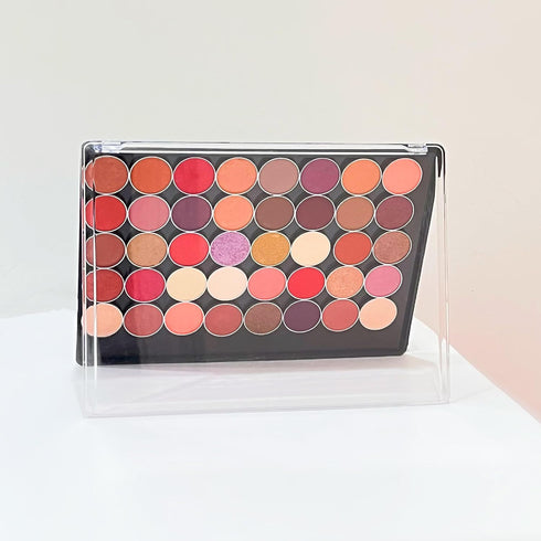 XL Large Empty Magnetic Makeup Eyeshadow Palette - Clear Cover with 20pcs Adhesive Stickers for DIY