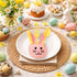 Teecyhooo 160 40 40 40 40 Pcs Pastel Plastic Silverware Rabbit Party Supplies Plastic Disposable Dinnerware with Rabbit