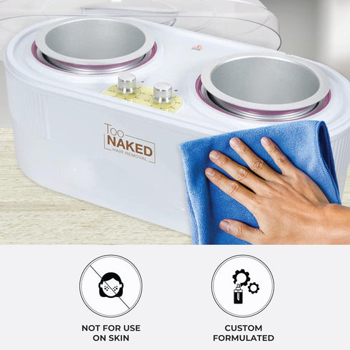 TOO NAKED HAIR REMOVAL 100% 16.9 oz. Super Clean Wax Warmer Cleaner, Wax Surface Cleaner, Vegan