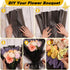 ROADPLUM 20 Sheet Black Flower Wrapping Paper, Bouquet Wrap Kit with 12 Butterflies and 1 Ribbon