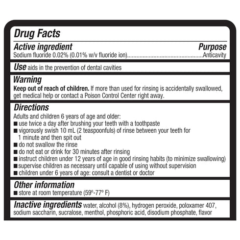 Amazon Basics Whitening Anticavity Mouthwash, 16 Fluid Ounces, Fresh Mint, 1-Pack (Previously Solimo)